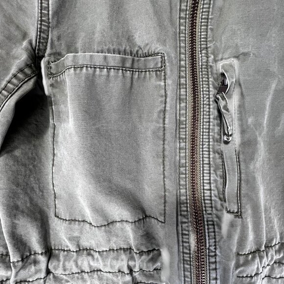 Madewell Olive Green Jacket Full Zip Pockets Womens Med Lightweight Army Style - Picture 5 of 12